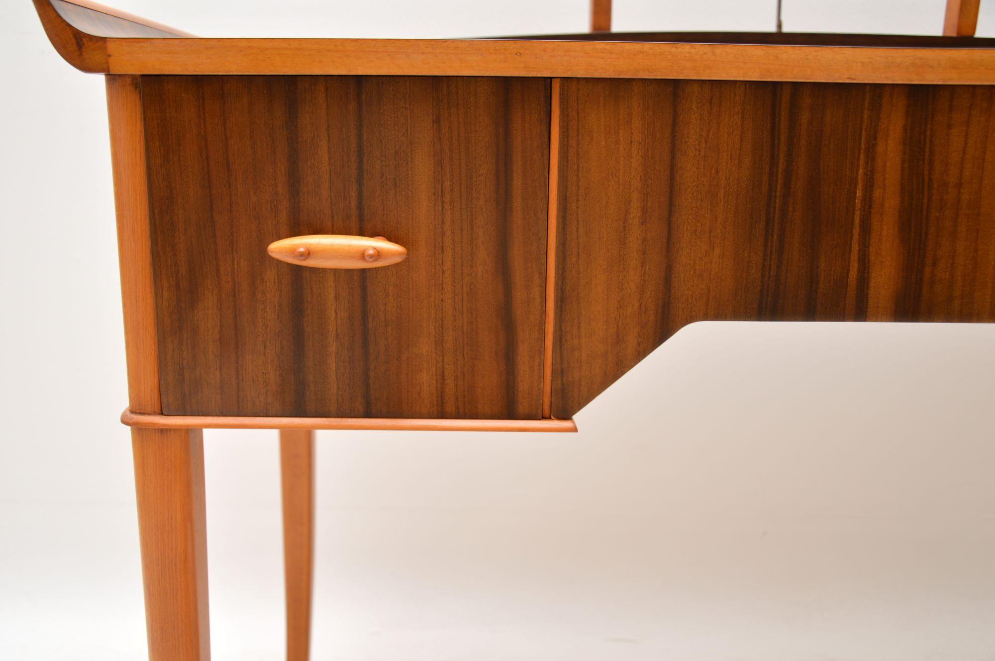 1950s Vintage Walnut Dressing Table 1
