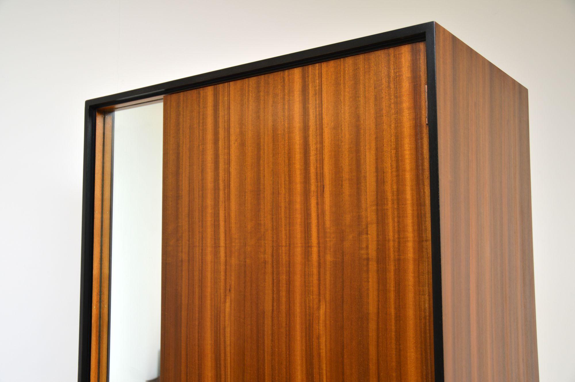 Mid-20th Century 1950s Vintage Walnut Wardrobe by John & Sylvia Reid for Stag For Sale