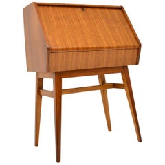 1950s Vintage Walnut Writing Bureau