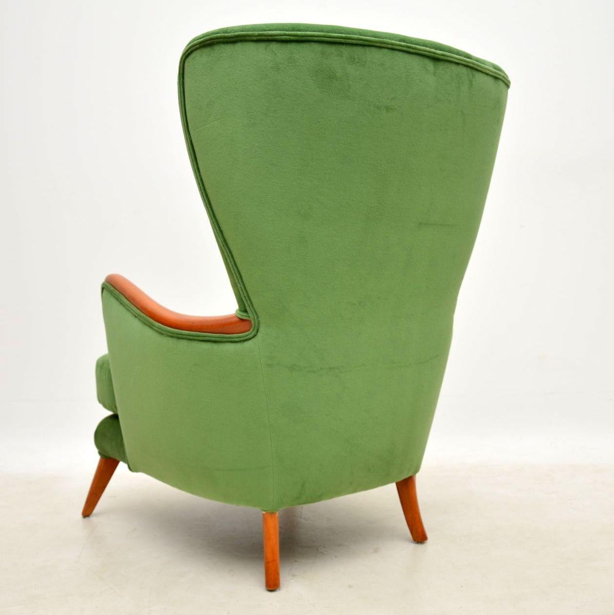 1950s Vintage Wing Back Armchair by Howard Keith 3