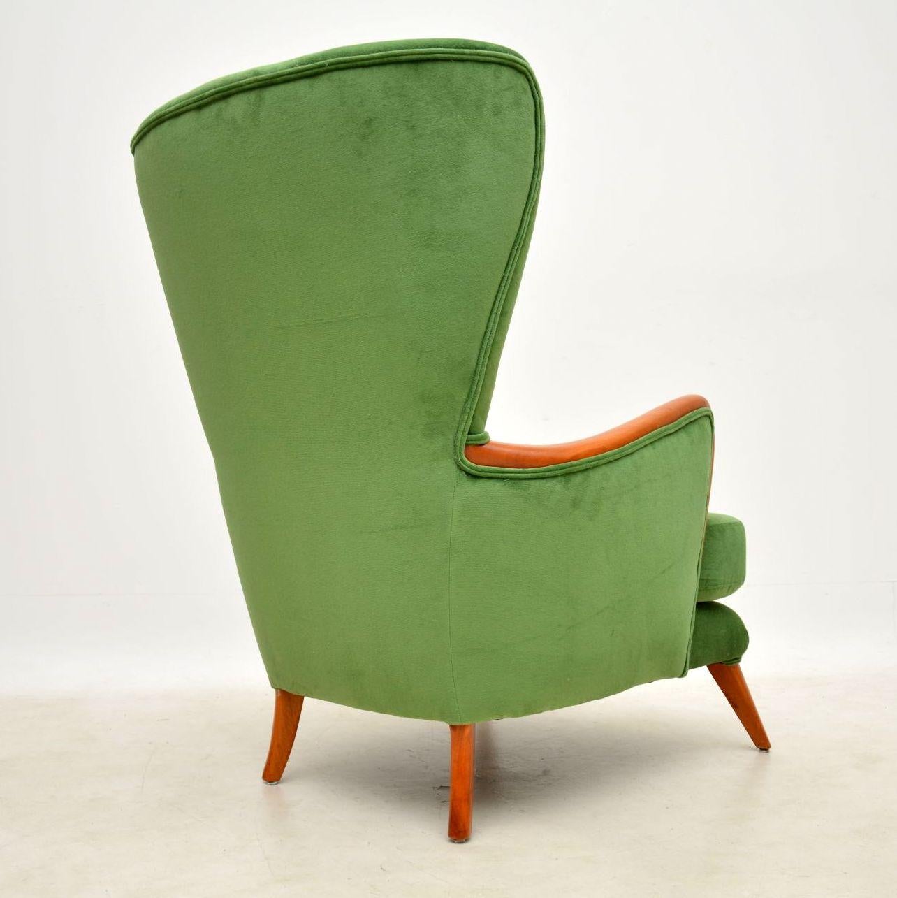 1950s Vintage Wing Back Armchair by Howard Keith 4