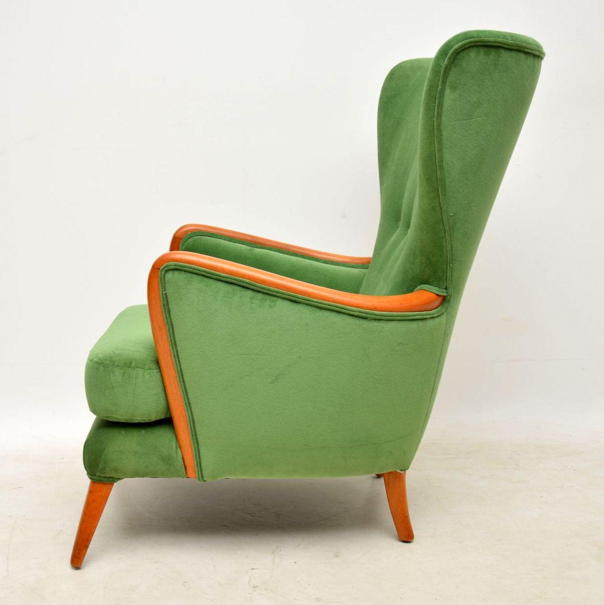 1950s Vintage Wing Back Armchair by Howard Keith 2