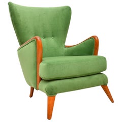 1950s Retro Wing Back Armchair by Howard Keith