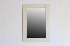 Italian Vintage Rectangular Wall Mirror with White Lacquered Frame, 1950s