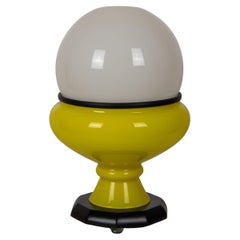 1950s Vintage Yellow and Black Table Lamp