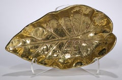 1950s Virginia Metalcrafters Imperial Tarro Leaf Sculpture Tray