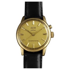 1950's VULCAIN CRICKET Vintage Mens "Watch of Presidents" - 18K Gold