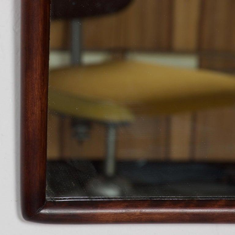 Mid-Century Modern 1950s Wood Framed Wall Mirror Robsjohn-Gibbings for Widdicomb  For Sale
