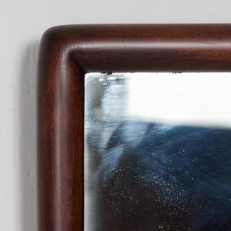 American 1950s Wood Framed Wall Mirror Robsjohn-Gibbings for Widdicomb  For Sale