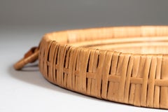 1950s Wall Mirror in Braided Willow Tree by Bengt Ruda for IKEA, Sweden