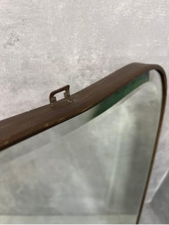 1950s Wall Mirror with Brass Frame