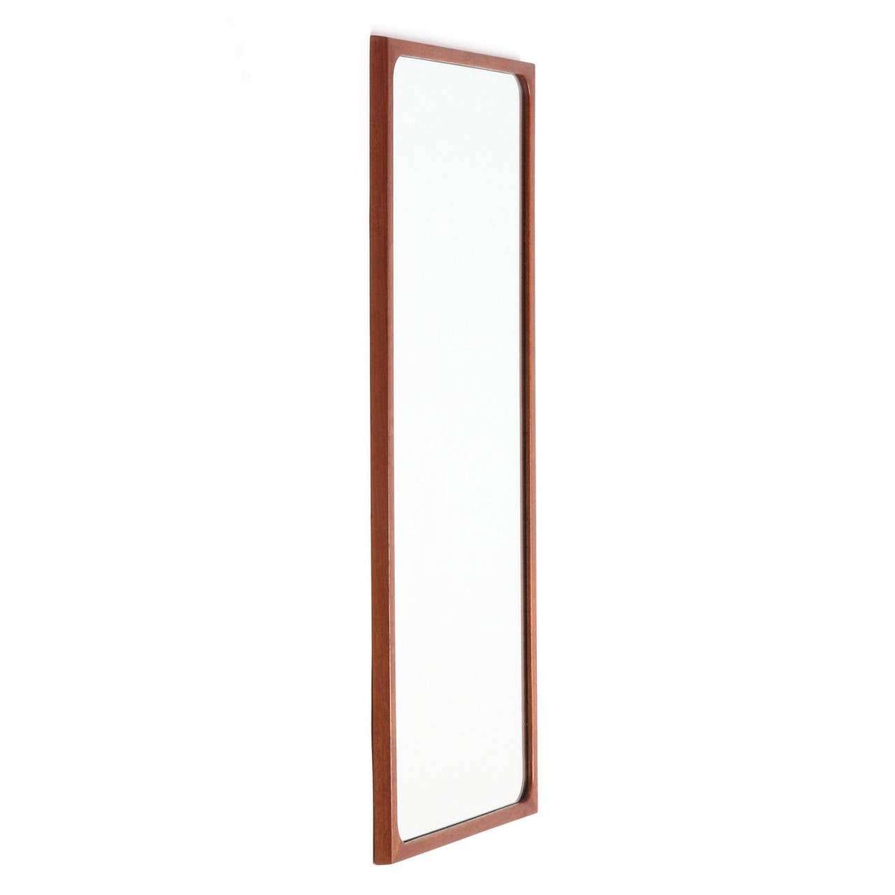 Teak 1950s Wall Shelf and Mirror by Ludvig Pontoppidan For Sale