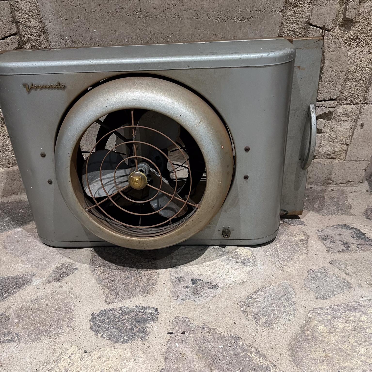 American 1950s Wall Unit Vornado Grey Electric Window Fan For Sale