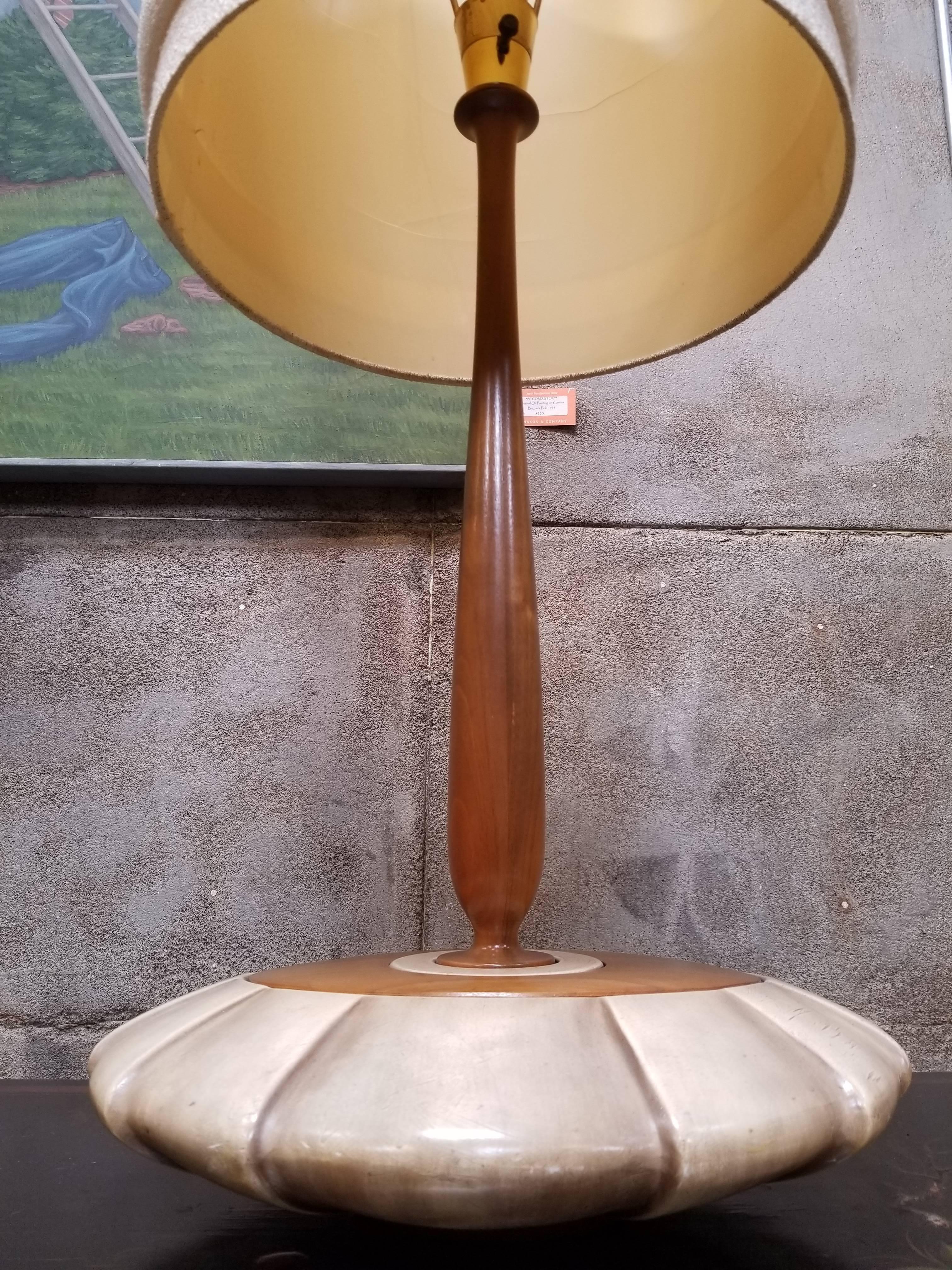 Mid-Century Modern 1950's Asymmetrical Table Lamp For Sale
