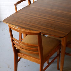 1950s Walnut and Beech Dining Set by Vesper Furniture