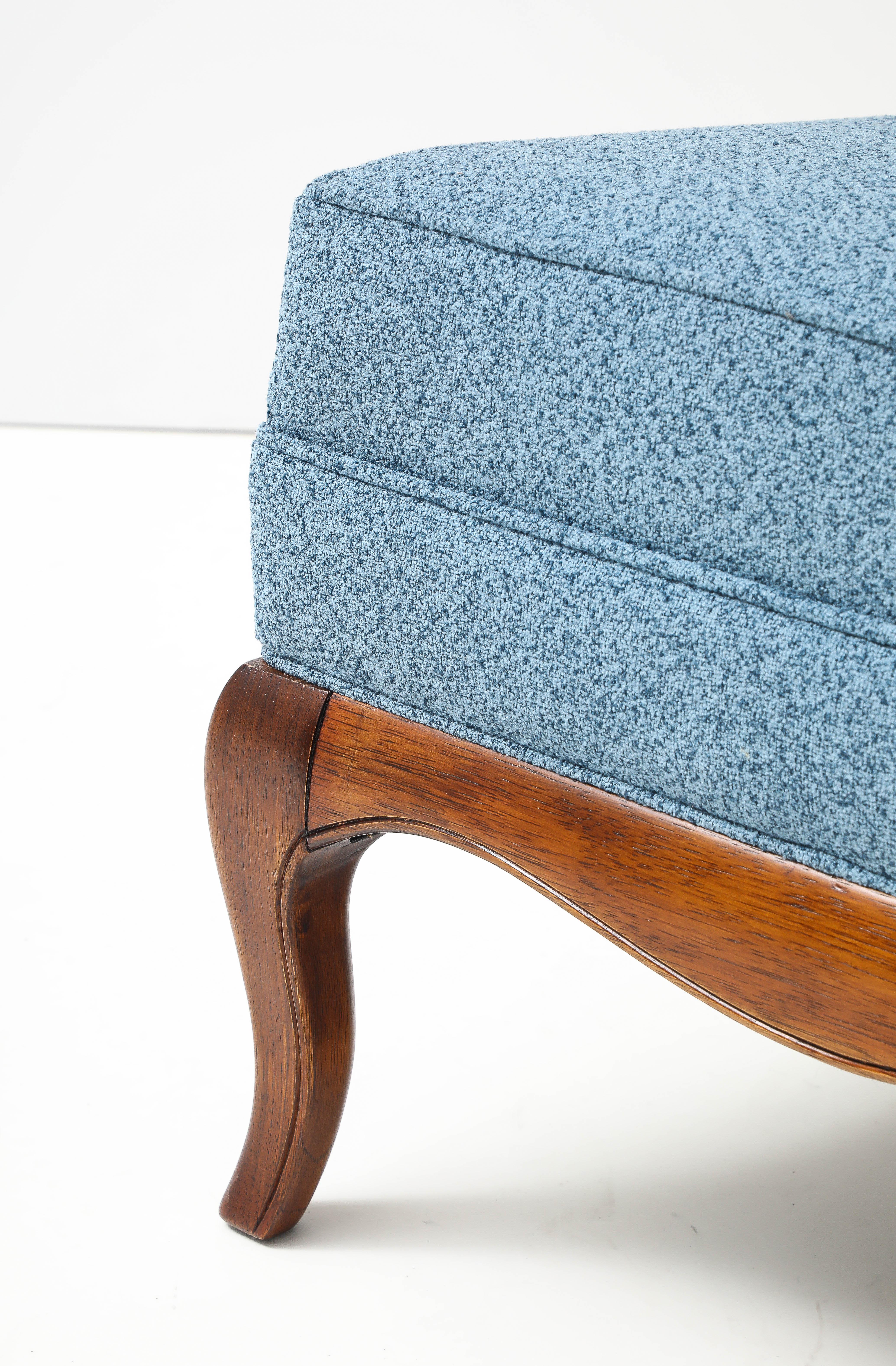 1950's Walnut Base Slipper Chairs By Drexel Heritage For Sale 1