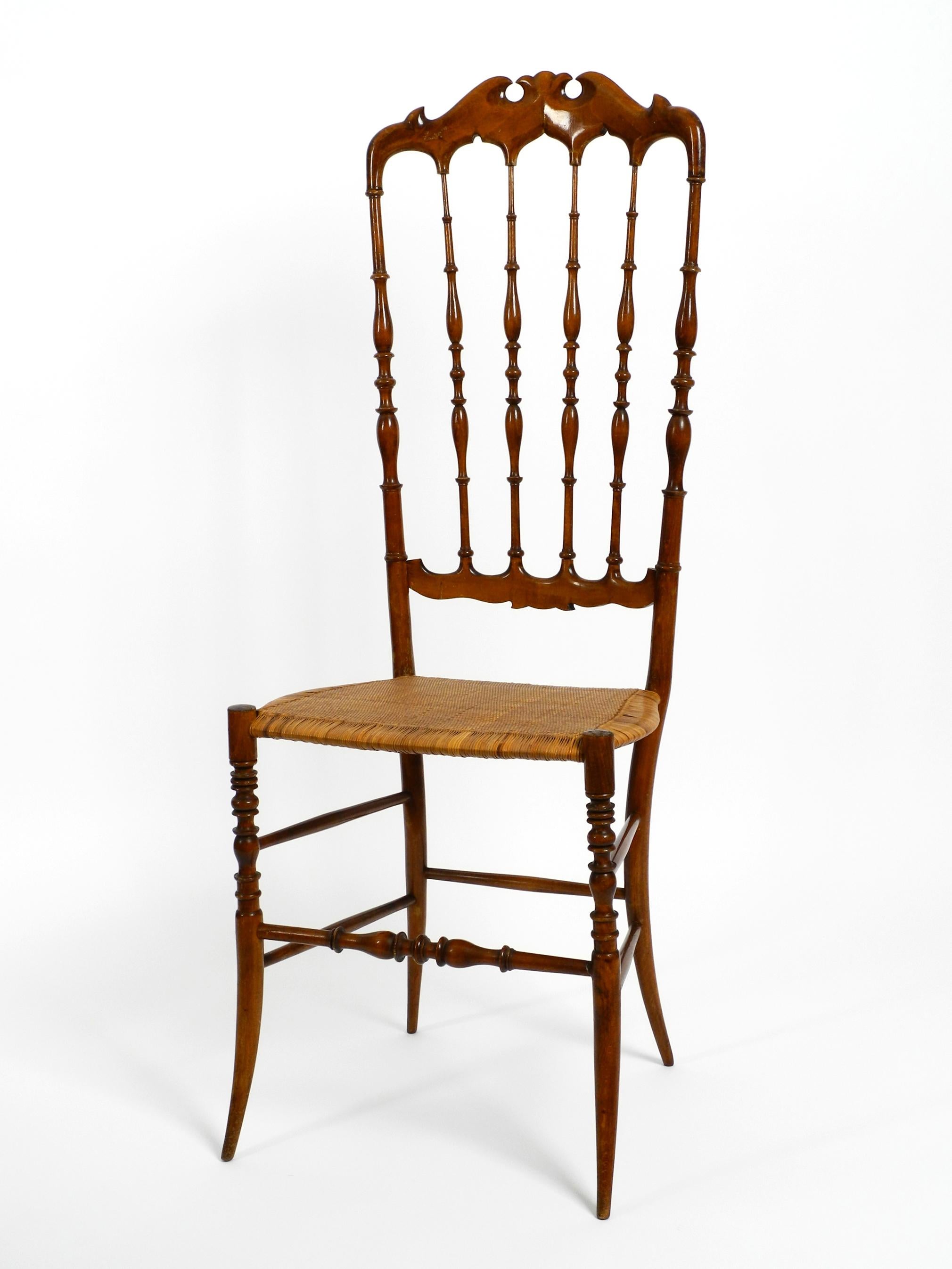 1950s Walnut Chiavari Chair Designed by Giuseppe Gaetano Descalzi 14