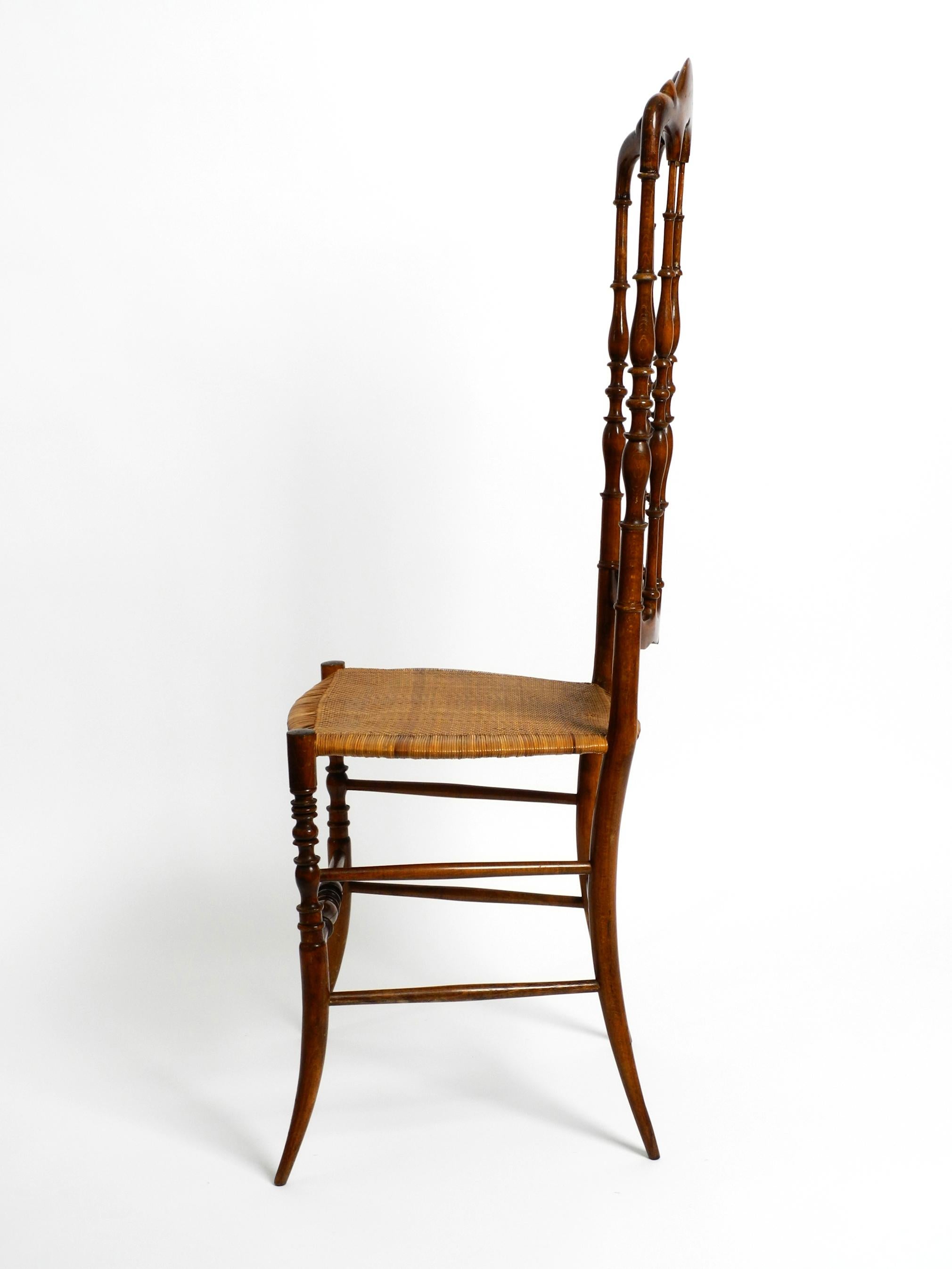 Mid-Century Modern 1950s Walnut Chiavari Chair Designed by Giuseppe Gaetano Descalzi