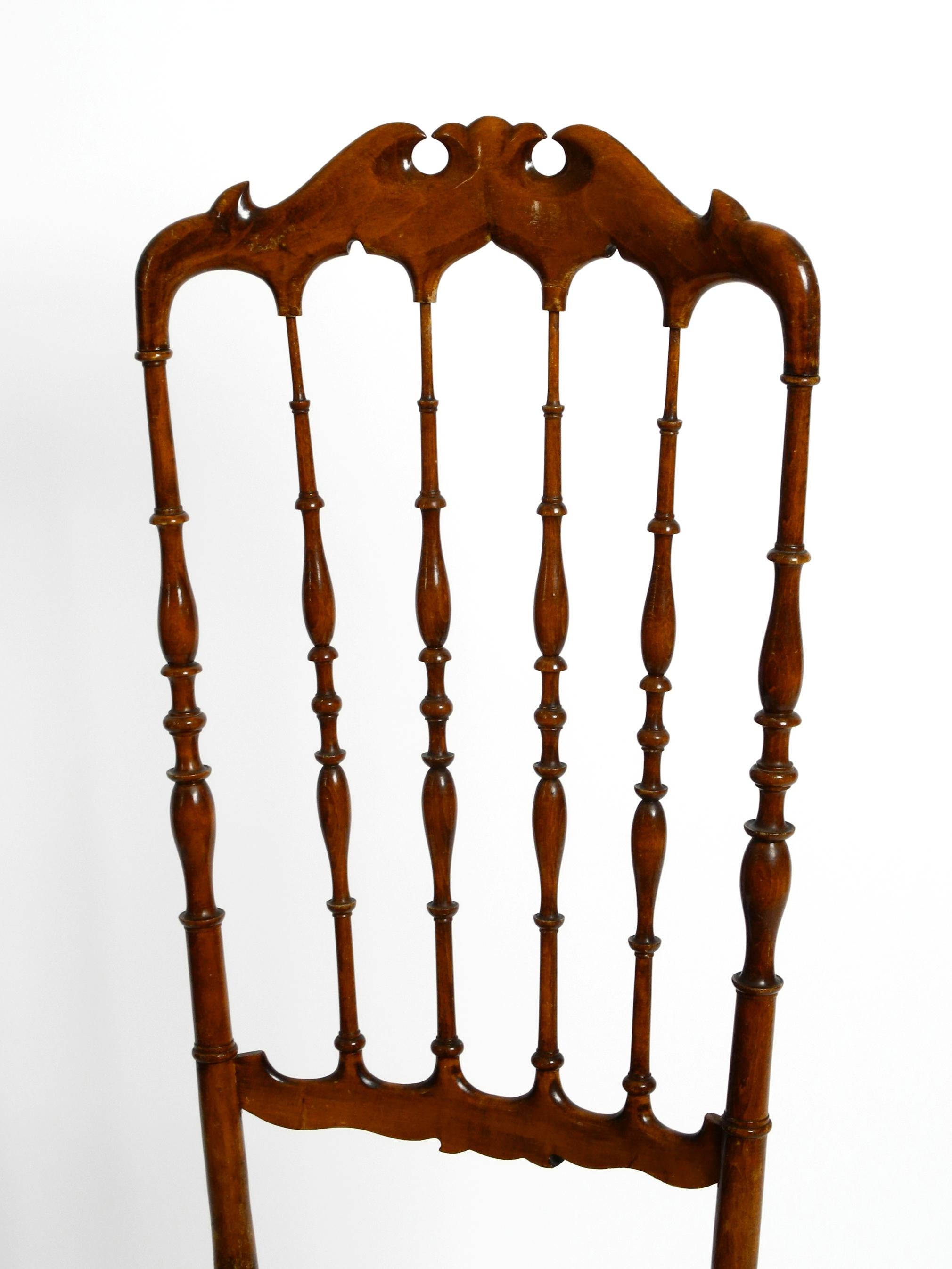 1950s Walnut Chiavari Chair Designed by Giuseppe Gaetano Descalzi In Good Condition In München, DE