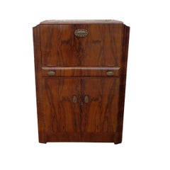 1950s Walnut Cocktail Bar Cabinet Turnidge of London
