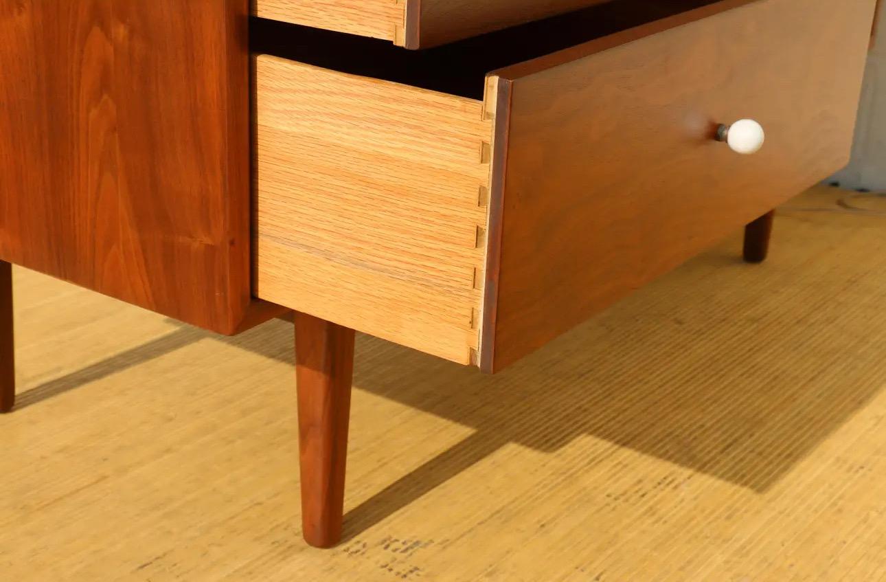Mid-20th Century 1950’s Walnut Credenza by Kipp Stewart for Drexel Declaration