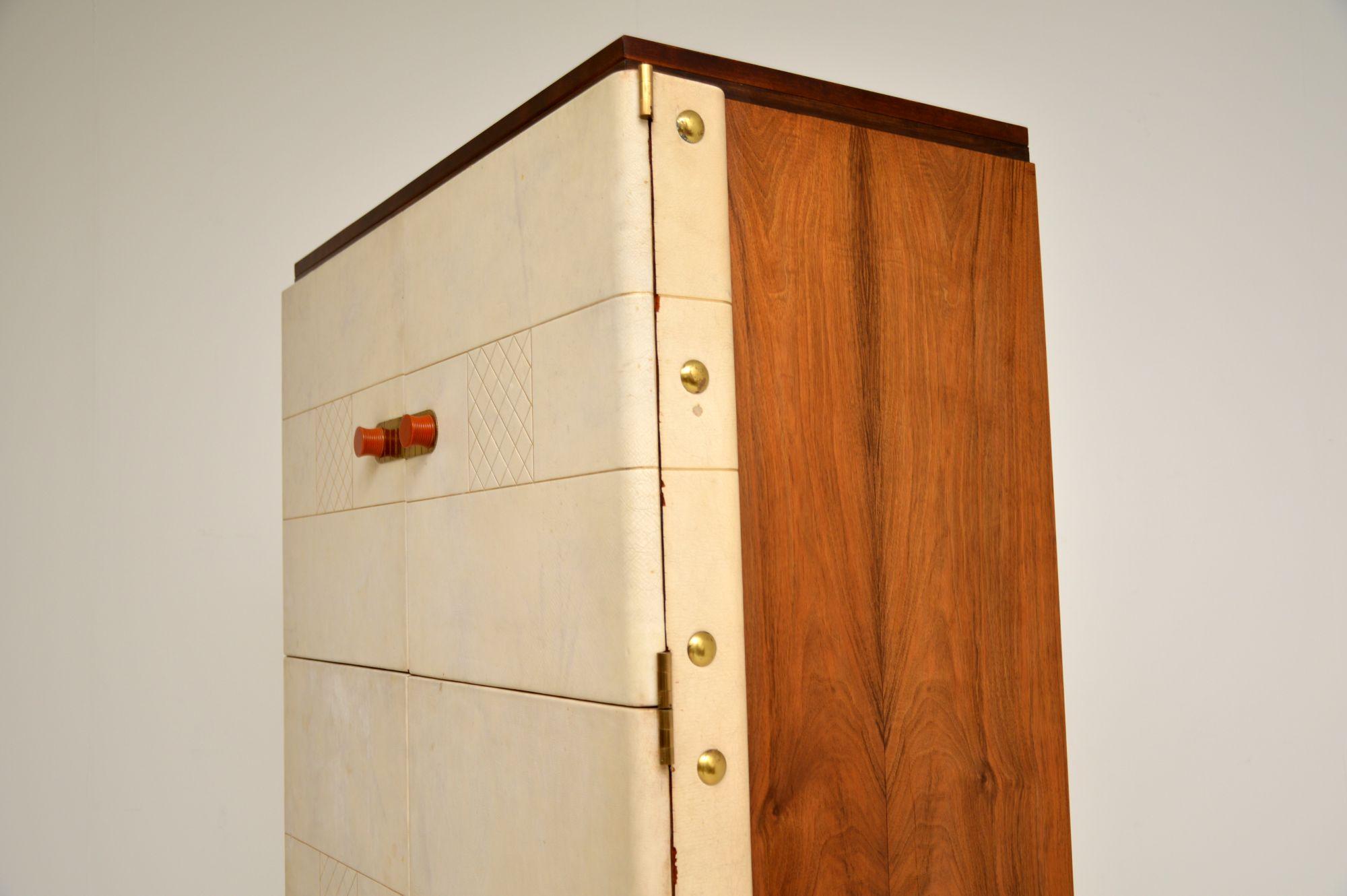1950's Walnut & Leather Drinks Cabinet by Laszlo Hoenig 8