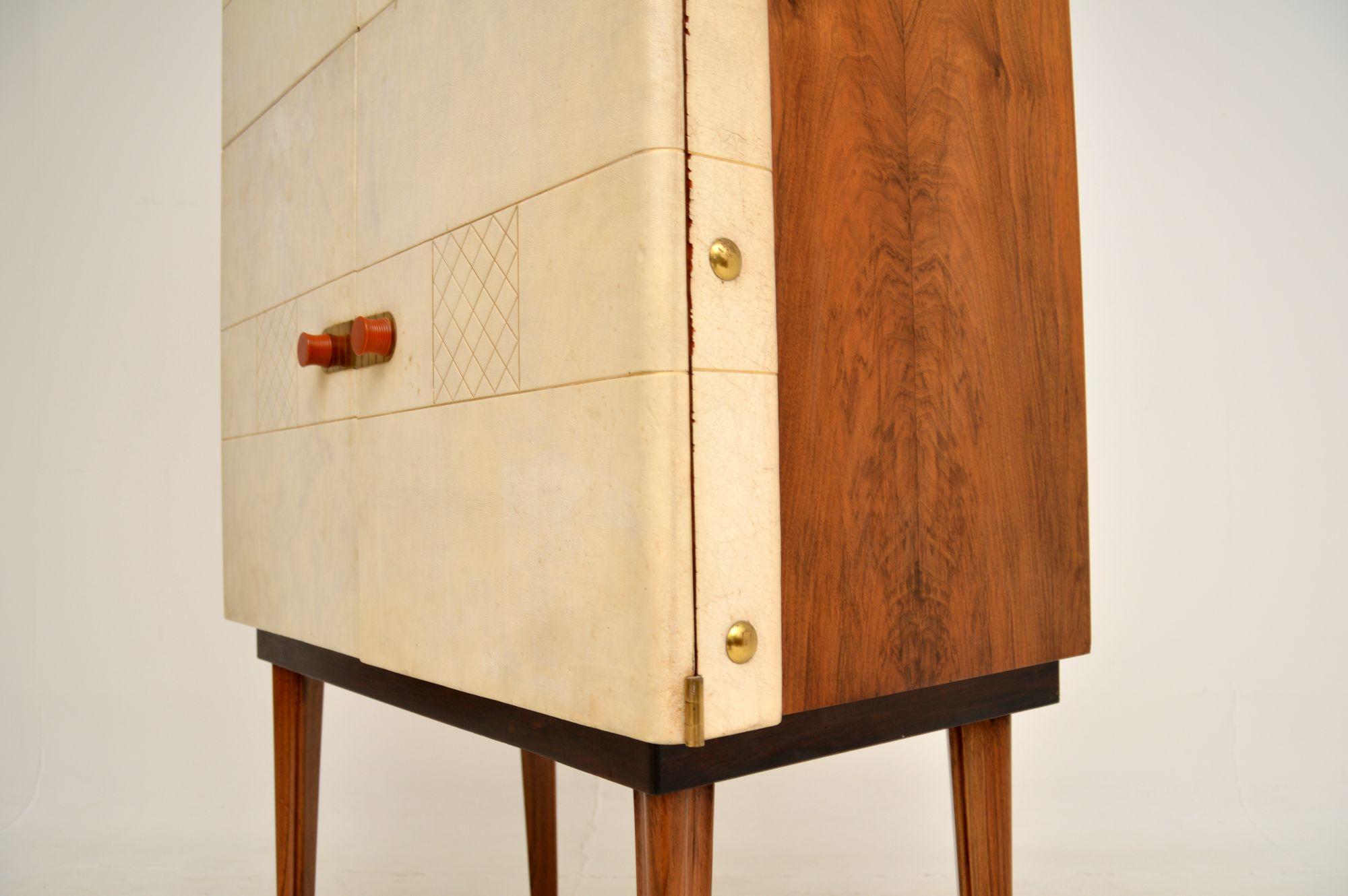 1950's Walnut & Leather Drinks Cabinet by Laszlo Hoenig 9