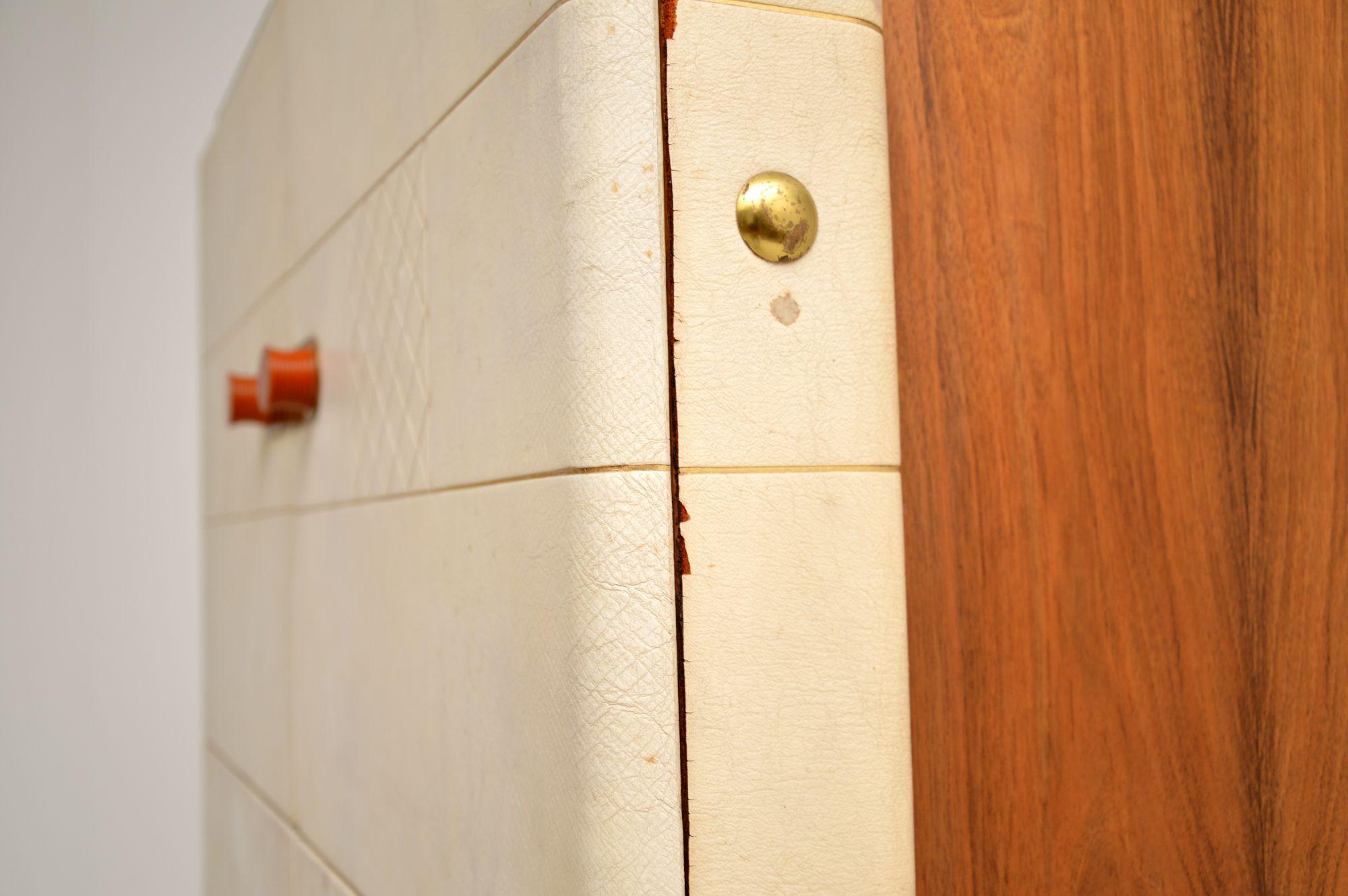 1950's Walnut & Leather Drinks Cabinet by Laszlo Hoenig 10