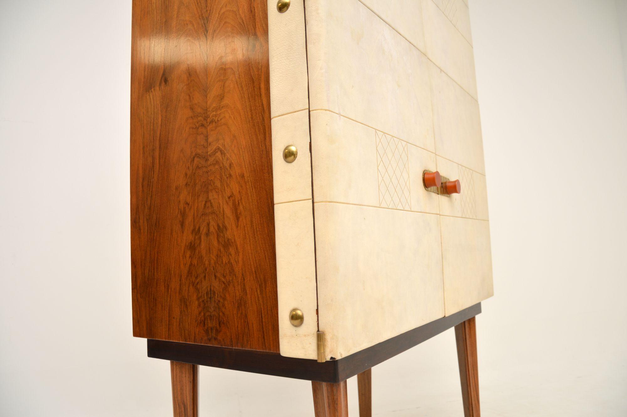 1950's Walnut & Leather Drinks Cabinet by Laszlo Hoenig 12