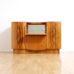 1950s Walnut Liquor Cabinet Credenza by Beautility Furniture