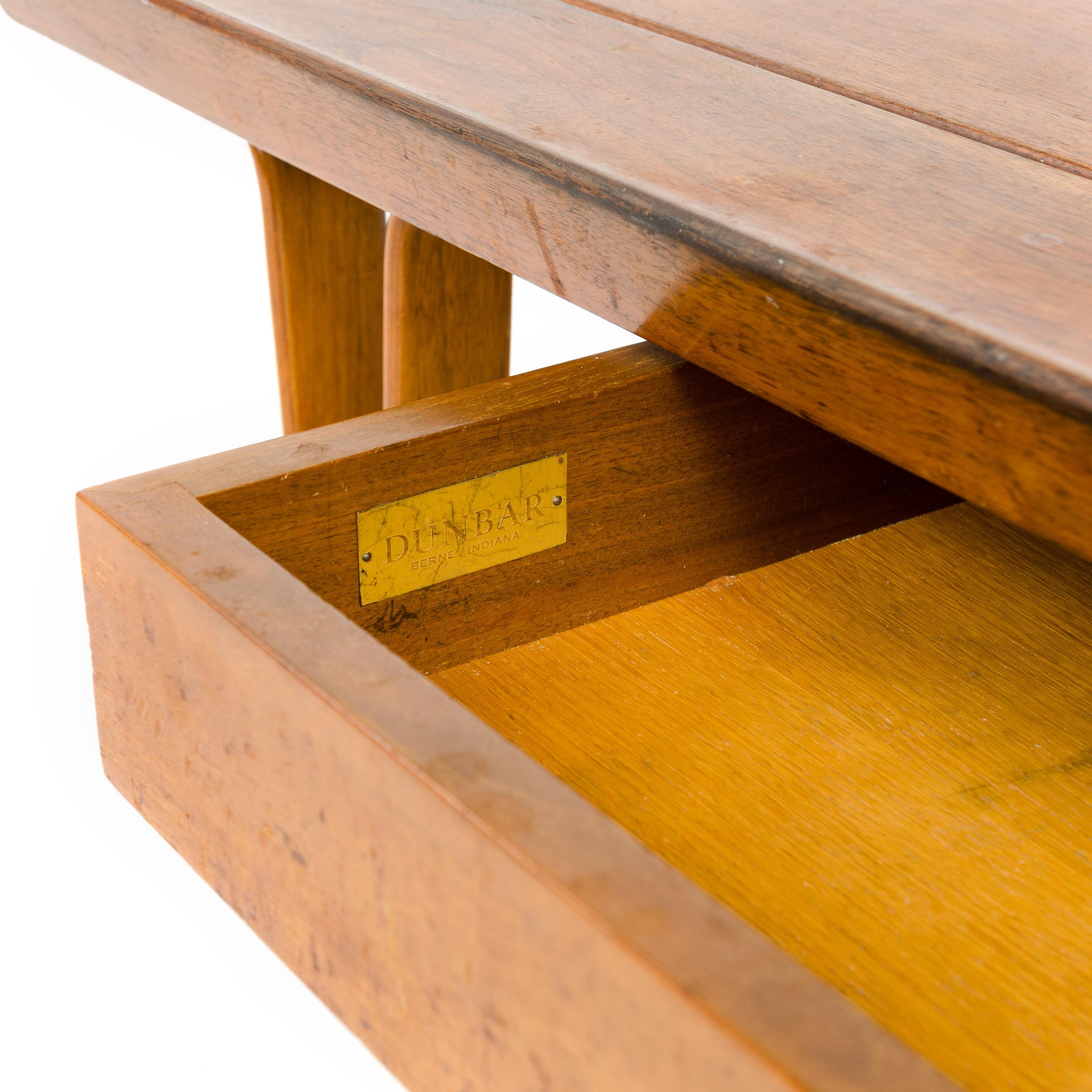 1950s Walnut Long John Bench by Edward Wormley for Dunbar In Good Condition In Sagaponack, NY