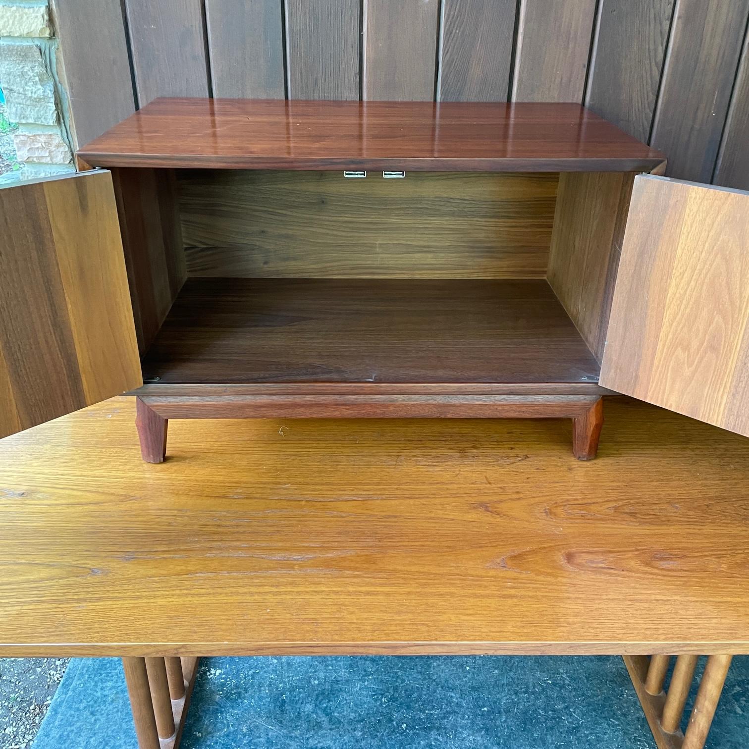 Veneer 1950s Walnut Record Hi-Fi Cabinet Sofa Table Black Forest Vintage Mid-Century For Sale
