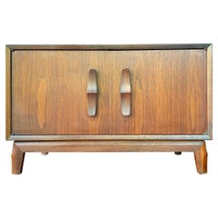 1950s Walnut Record Hi-Fi Cabinet Sofa Table Black Forest Retro Mid-Century