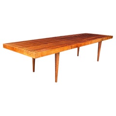 1950s Walnut Slat Bench 1950s Walnut Slat Bench