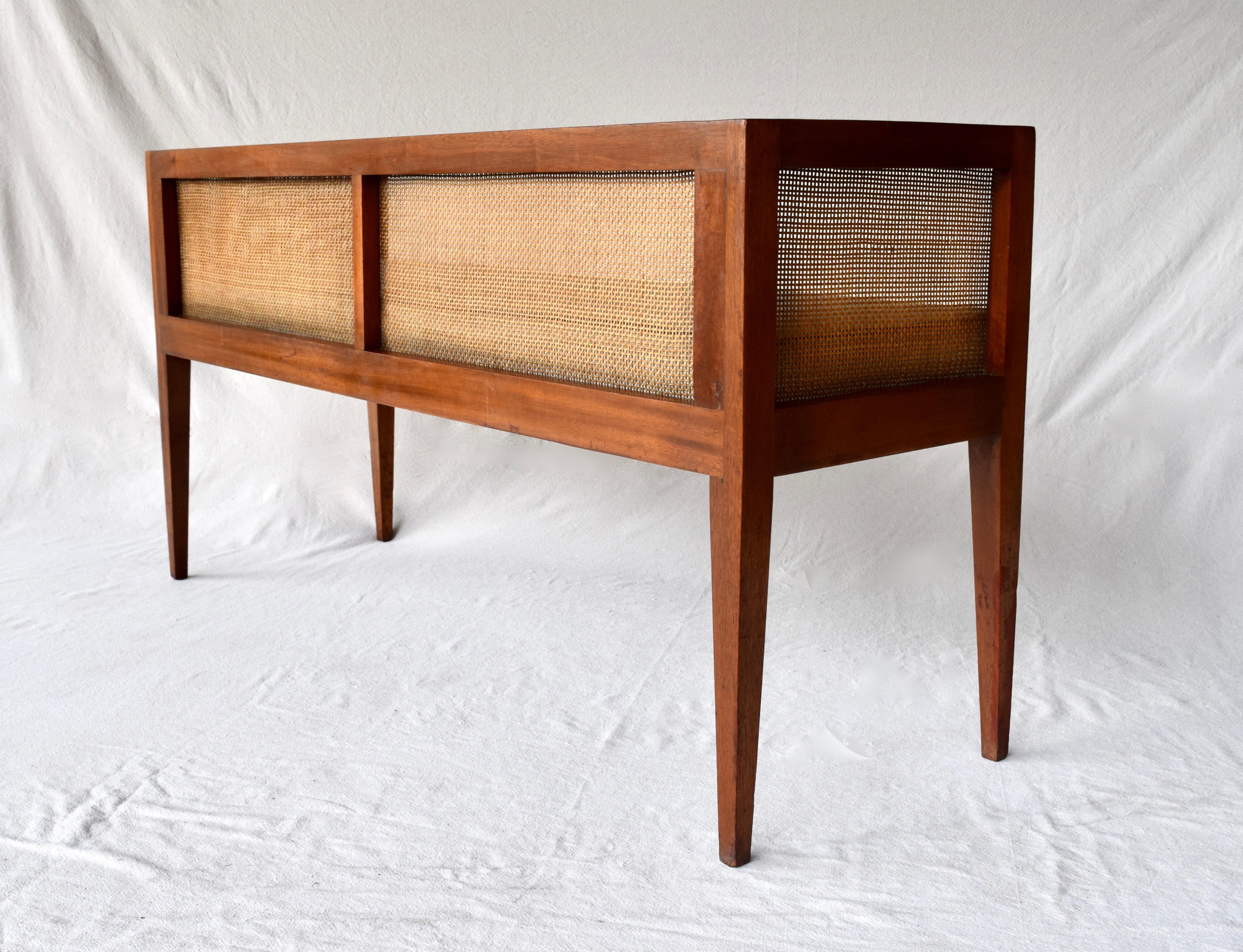 1950s Walnut Window Bench Attributed to Edward Wormley for Dunbar 3