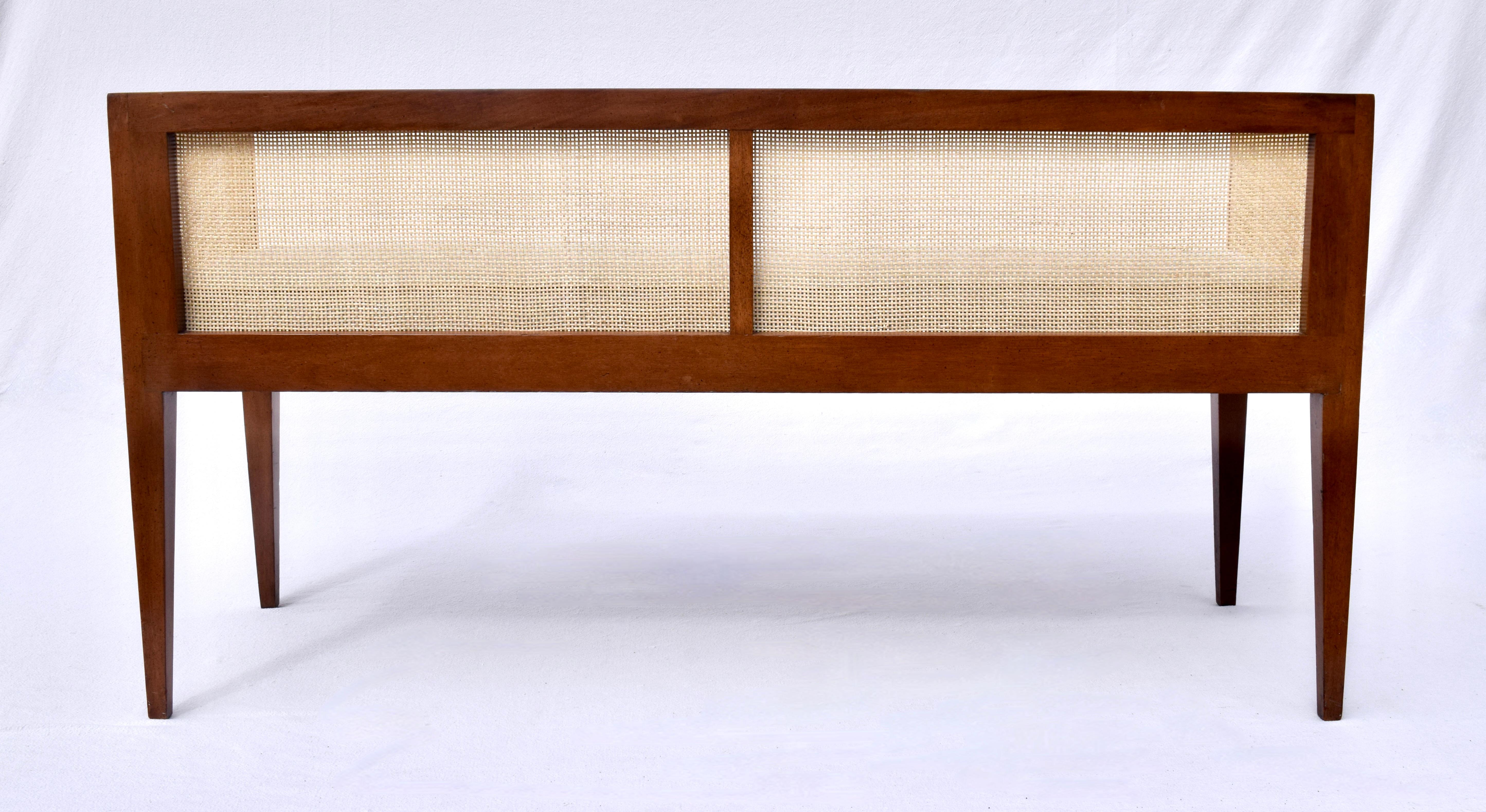 1950s Walnut Window Bench Attributed to Edward Wormley for Dunbar For Sale 3