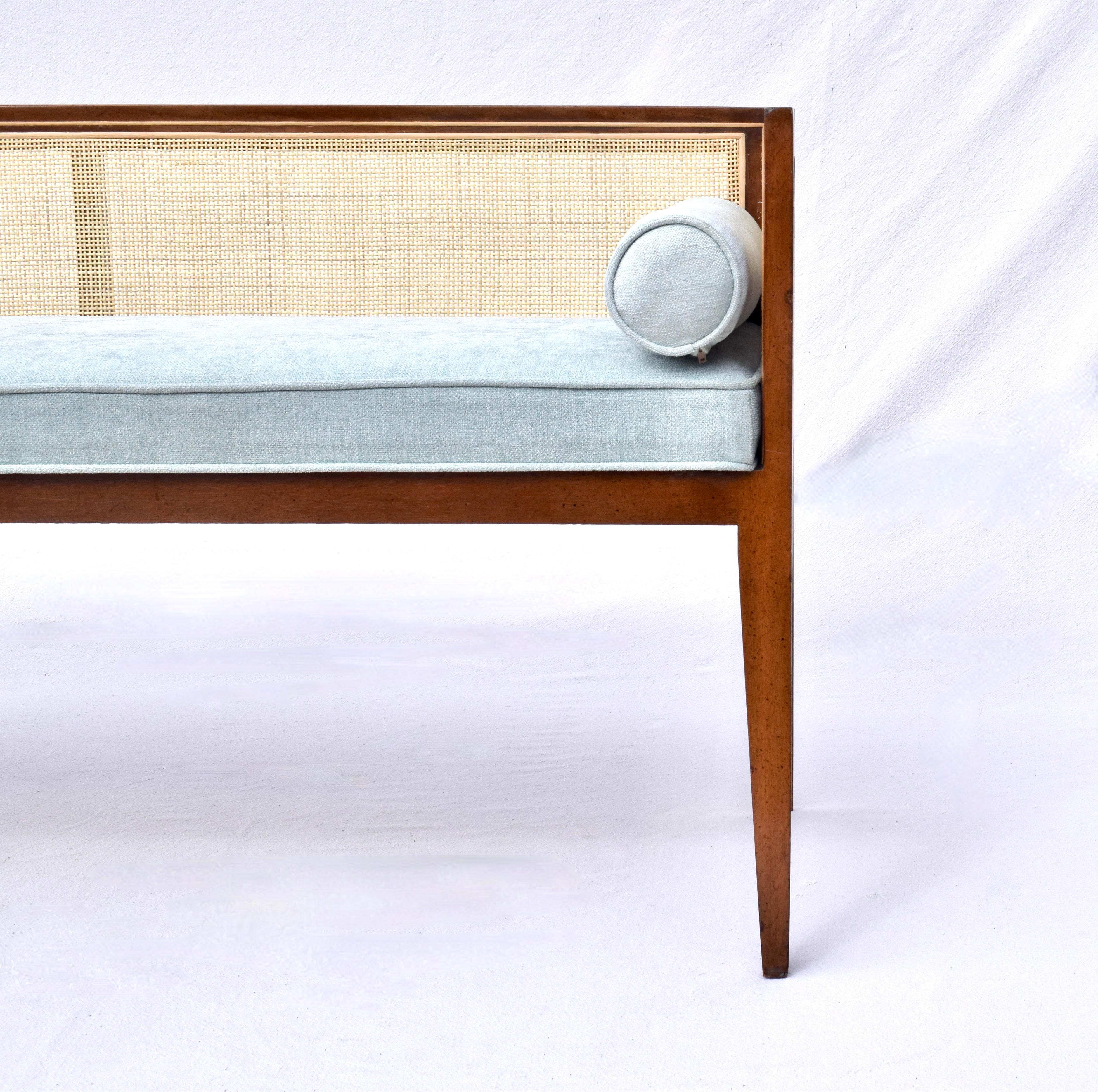 1950s Walnut Window Bench Attributed to Edward Wormley for Dunbar For Sale 5