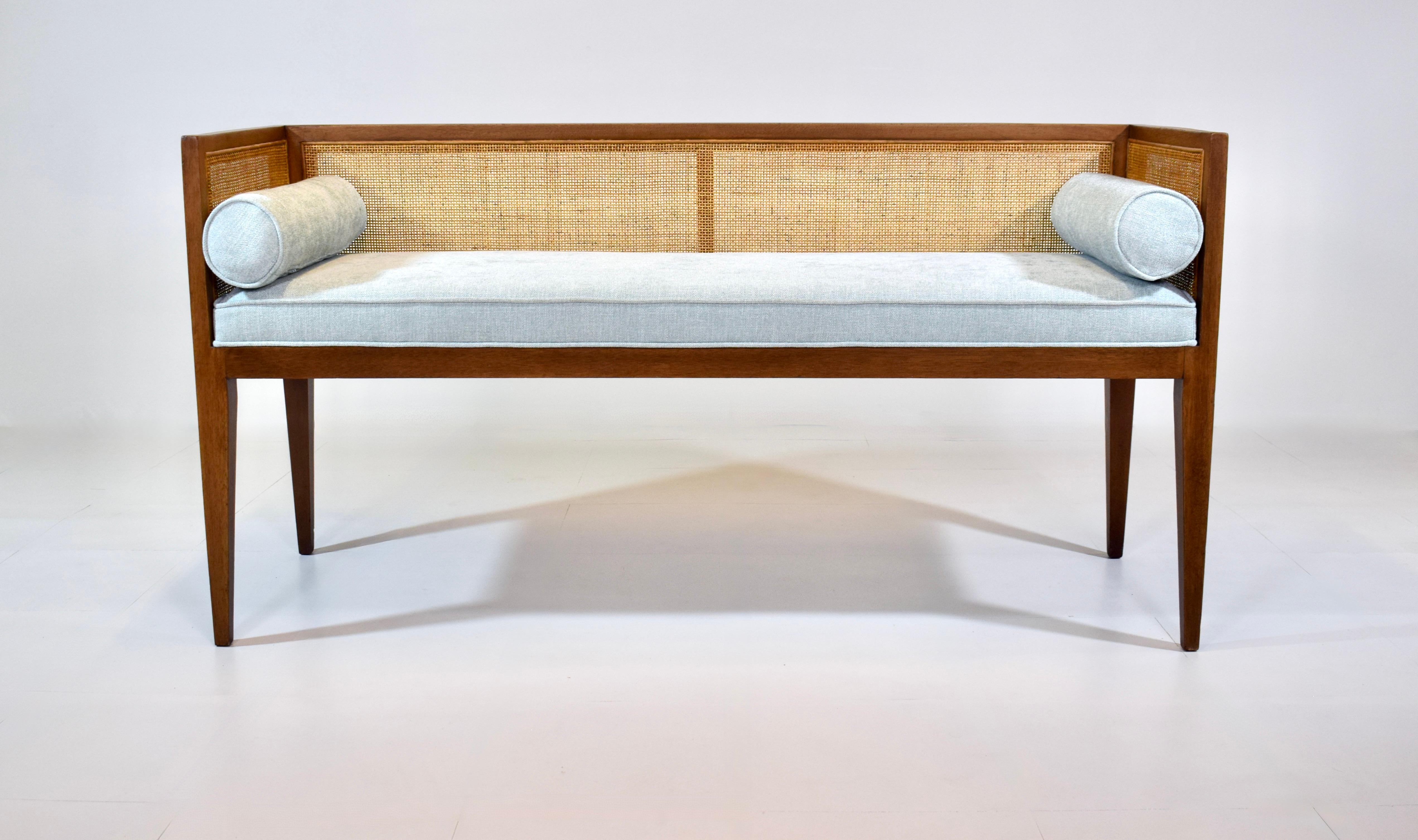 1950s Walnut Window Bench Attributed to Edward Wormley for Dunbar For Sale 5