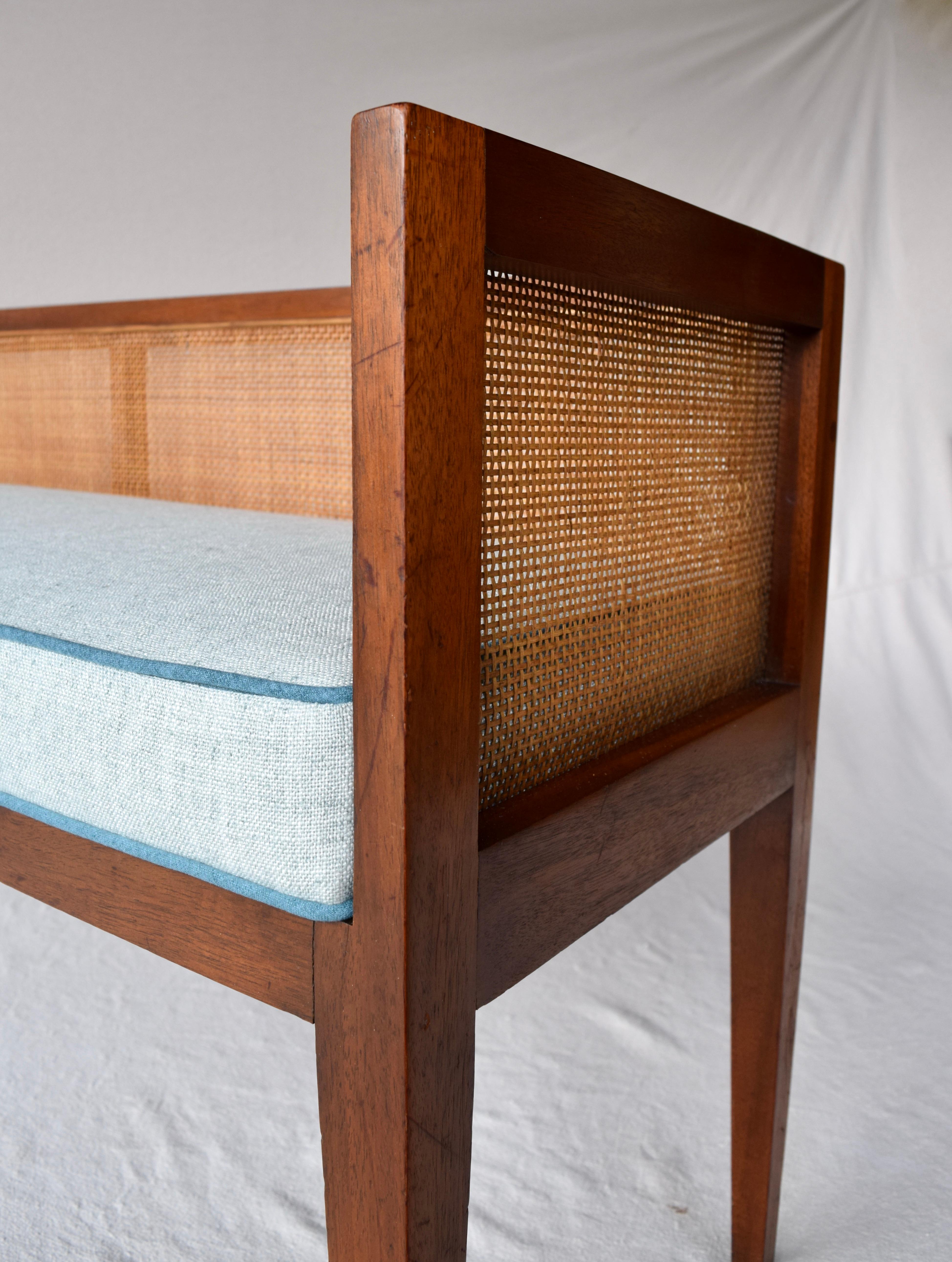 1950s Walnut Window Bench Attributed to Edward Wormley for Dunbar 11