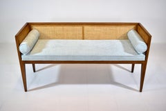 1950s Walnut Window Bench Attributed to Edward Wormley for Dunbar