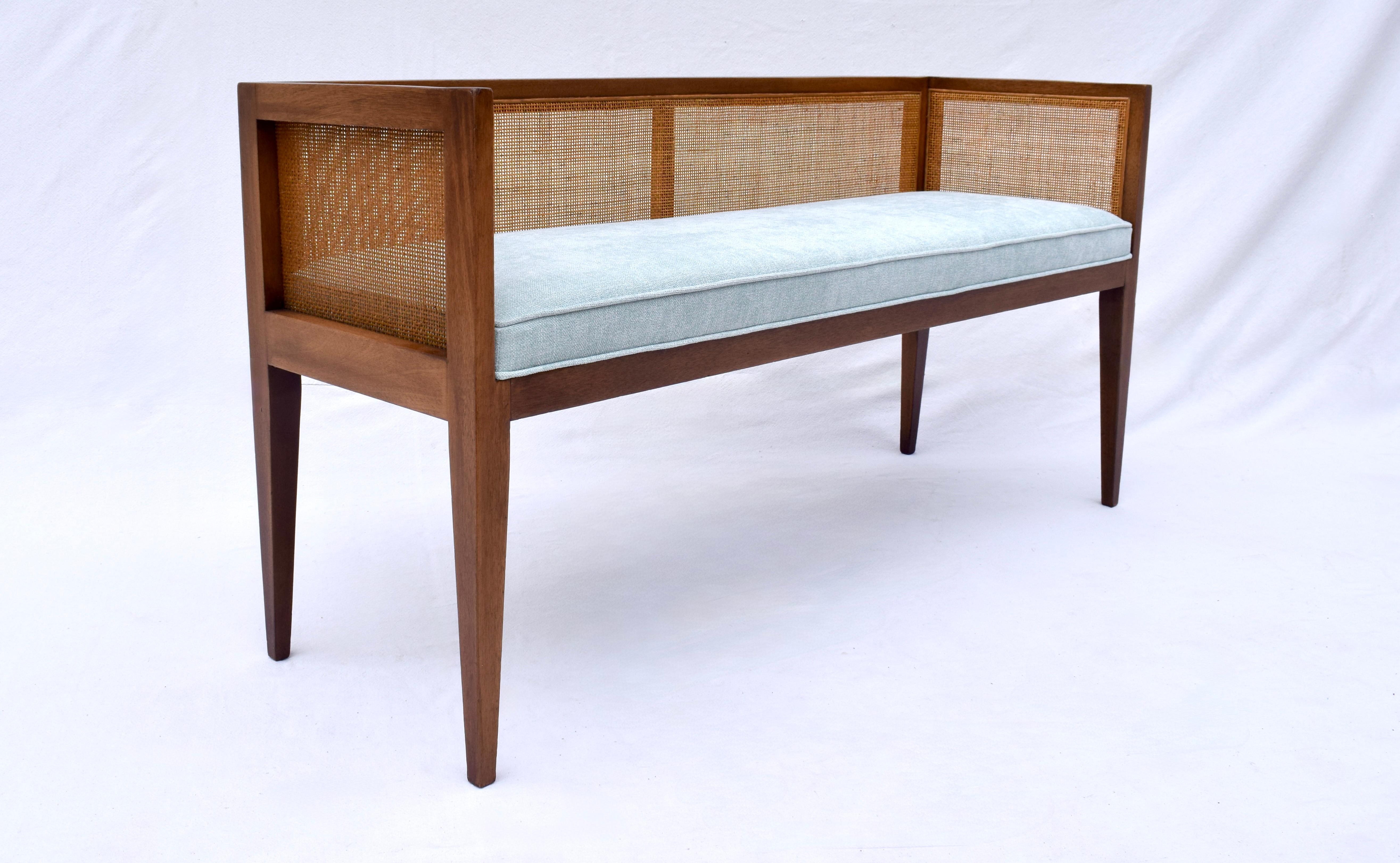 20th Century 1950s Walnut Window Bench Attributed to Edward Wormley for Dunbar For Sale
