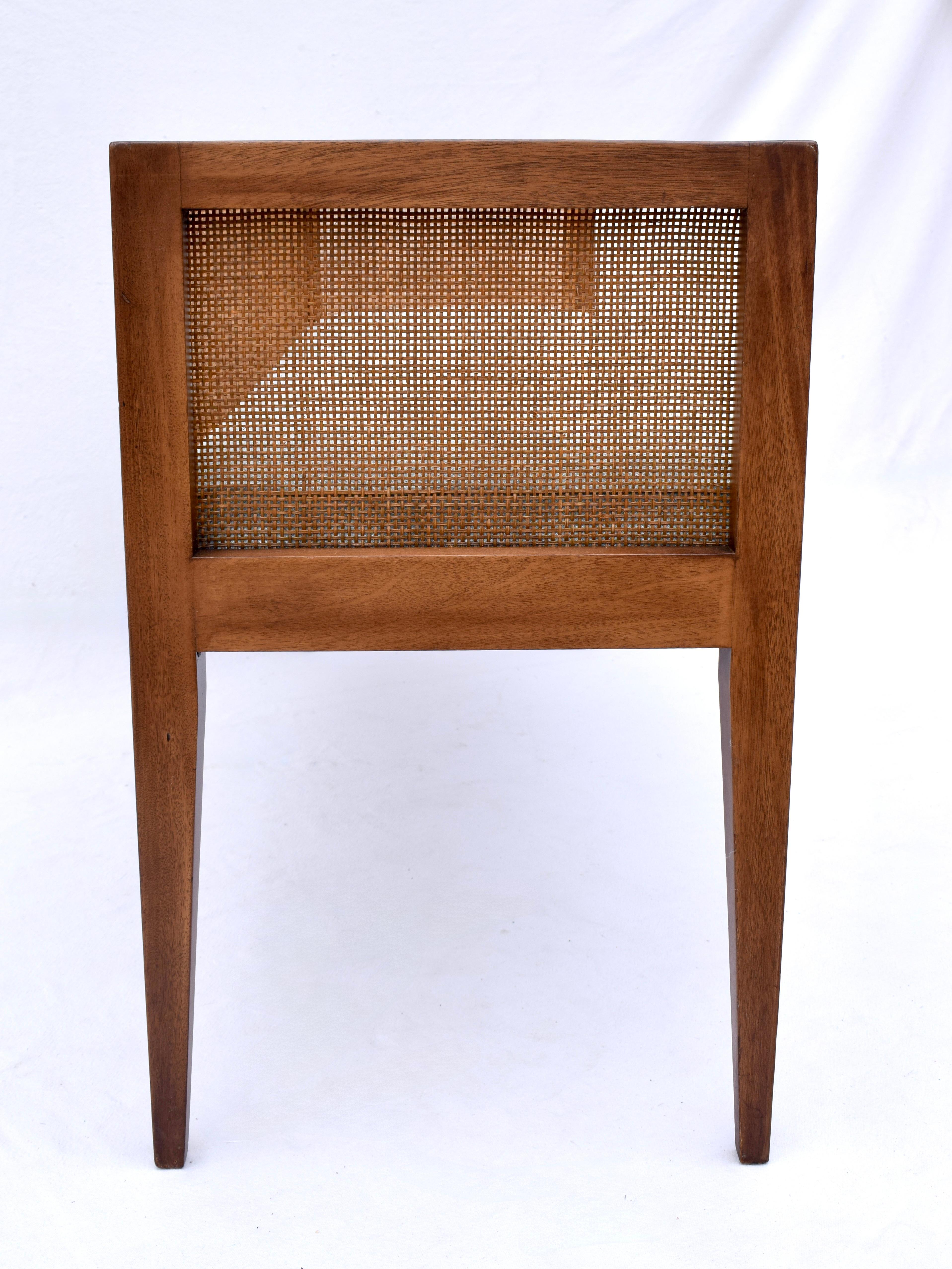 Upholstery 1950s Walnut Window Bench Attributed to Edward Wormley for Dunbar For Sale