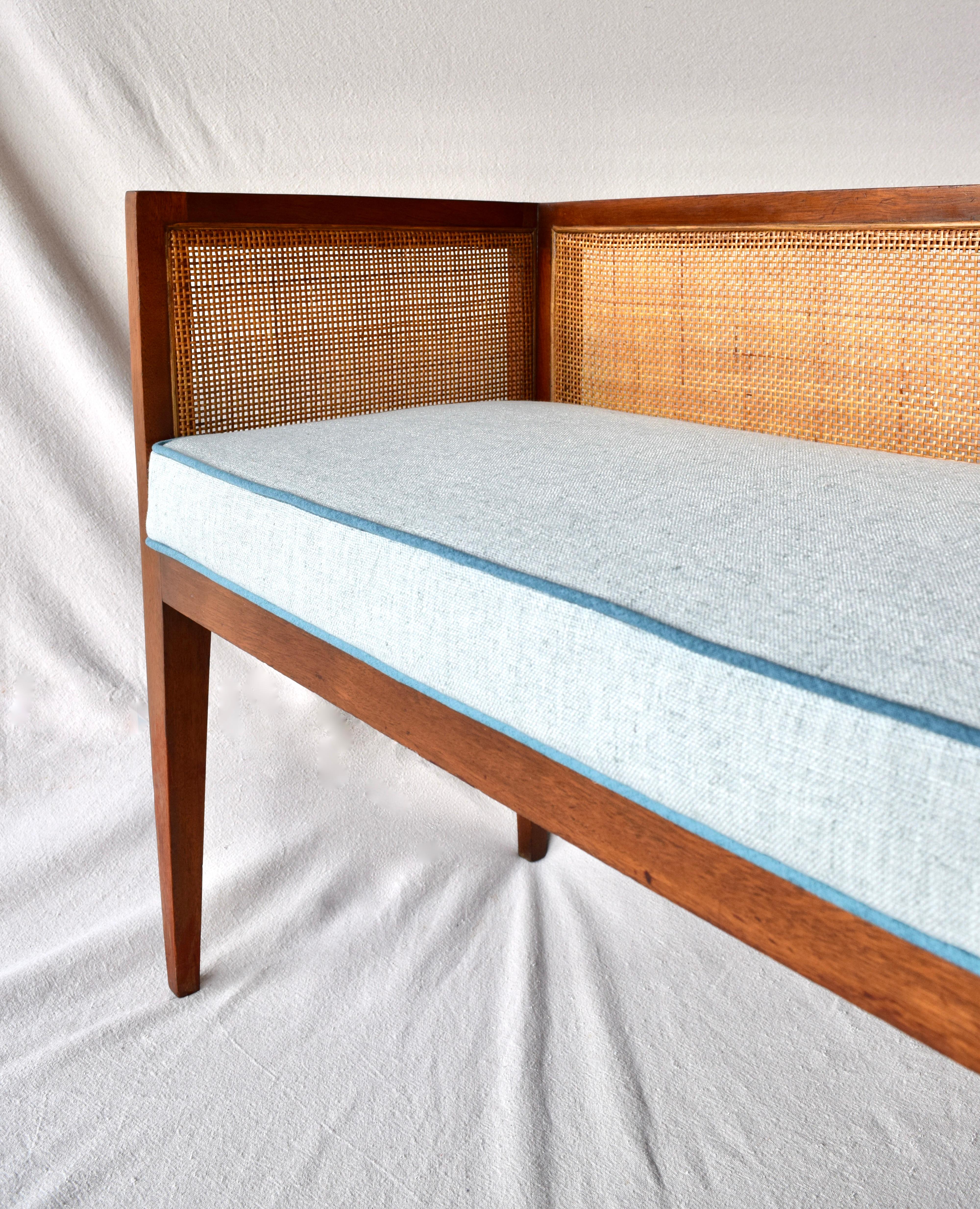 1950s Walnut Window Bench Attributed to Edward Wormley for Dunbar 2