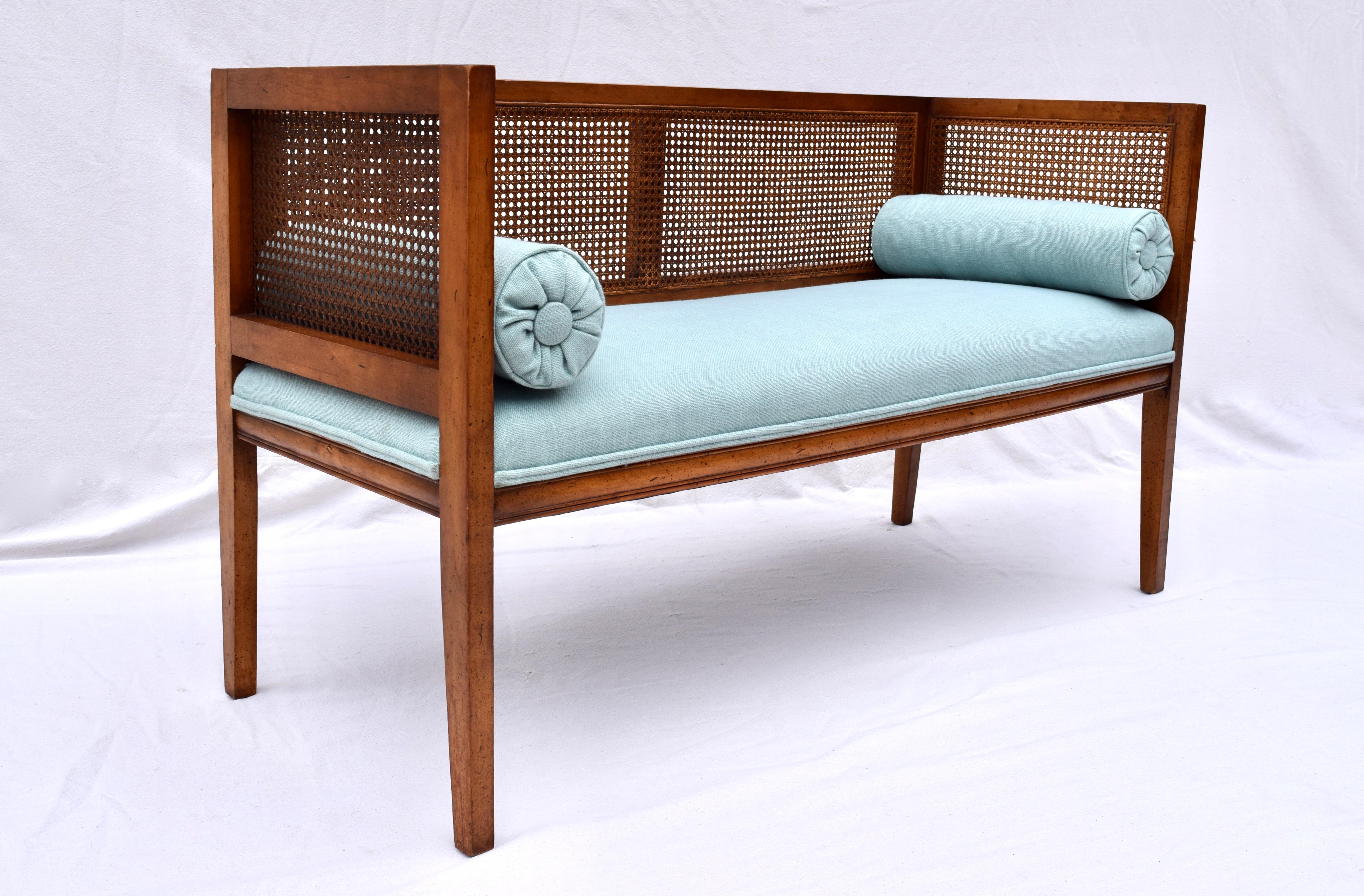 1950s Walnut Window Bench in the Manner of Edward Wormley for Dunbar 7