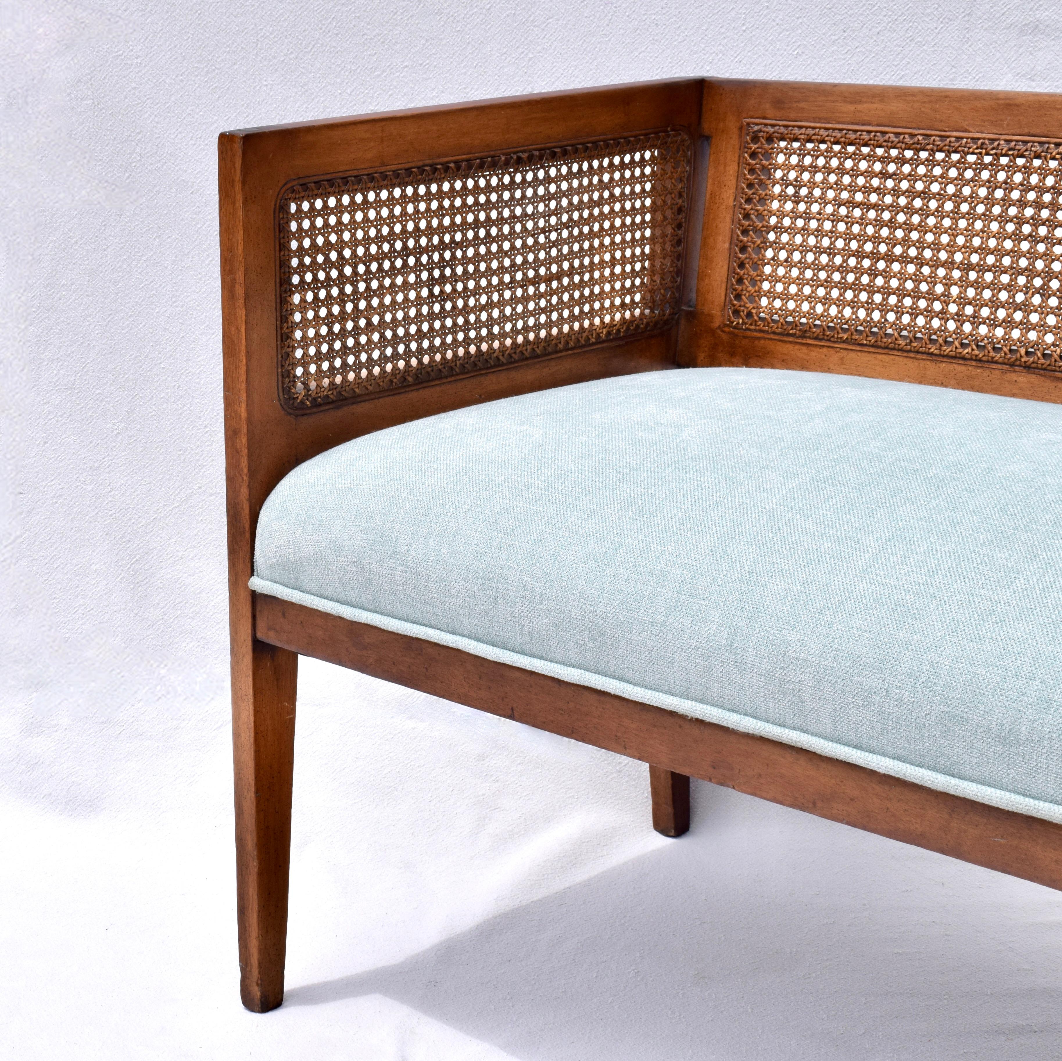 American 1950s Walnut Window Bench in the Manner of Edward Wormley for Dunbar