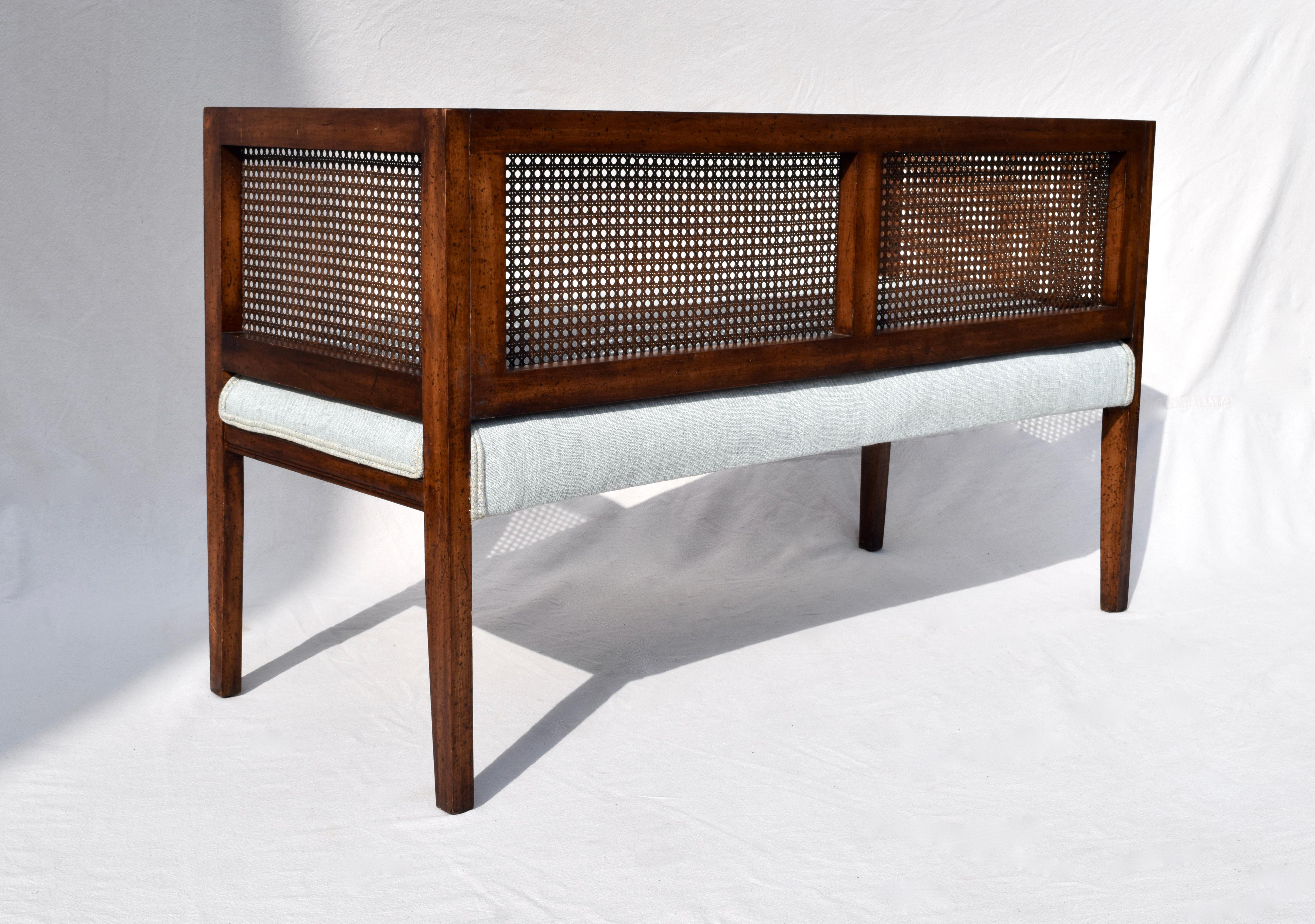 20th Century 1950s Walnut Window Bench in the Manner of Edward Wormley for Dunbar