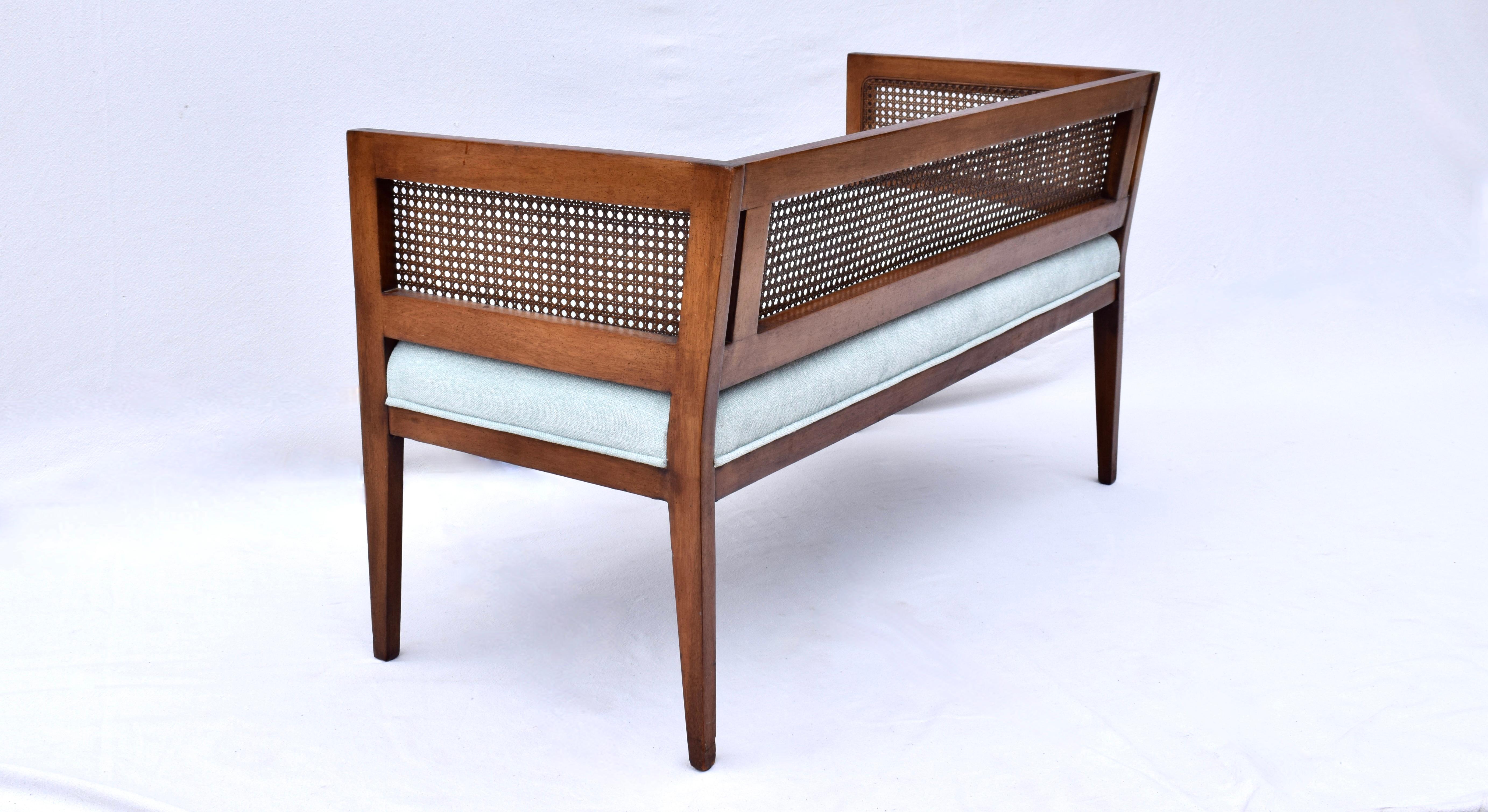 20th Century 1950s Walnut Window Bench in the Manner of Edward Wormley for Dunbar