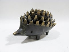 1950s Walter Bosse, Hertha Baller Vienna Austria Hedgehog Brass Ashtray