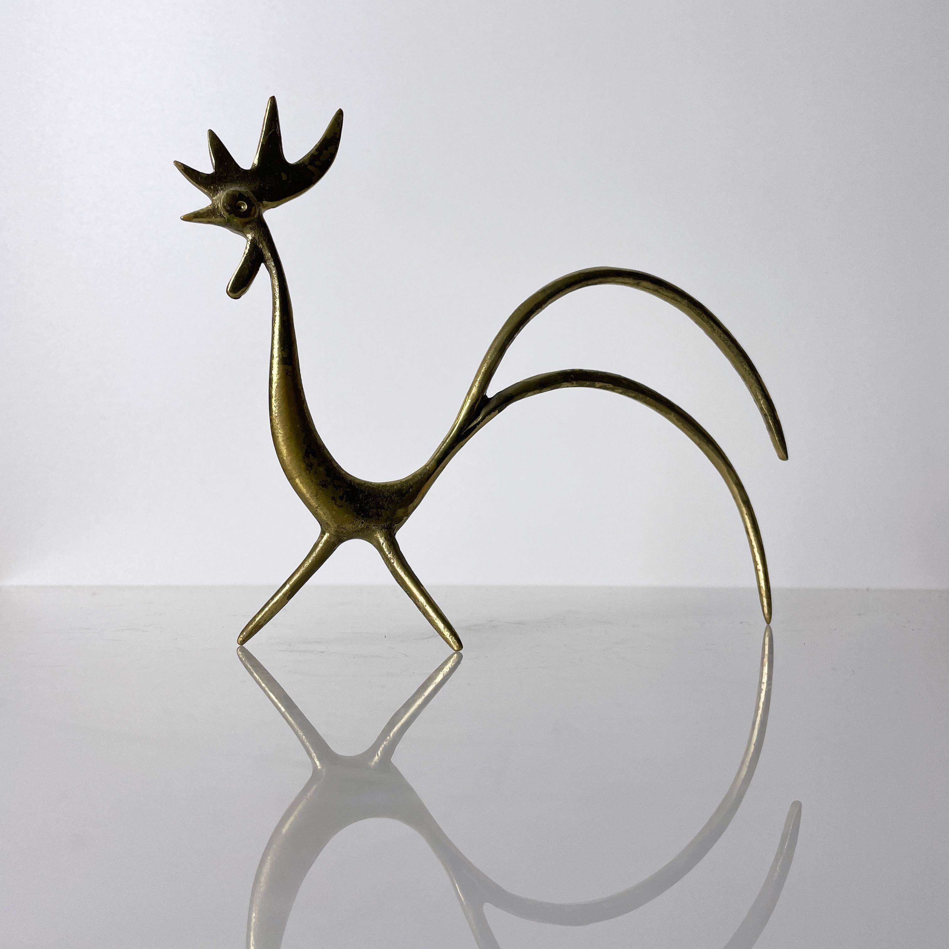 1950's Walter Bosse Solid Brass Rooster Figure 4