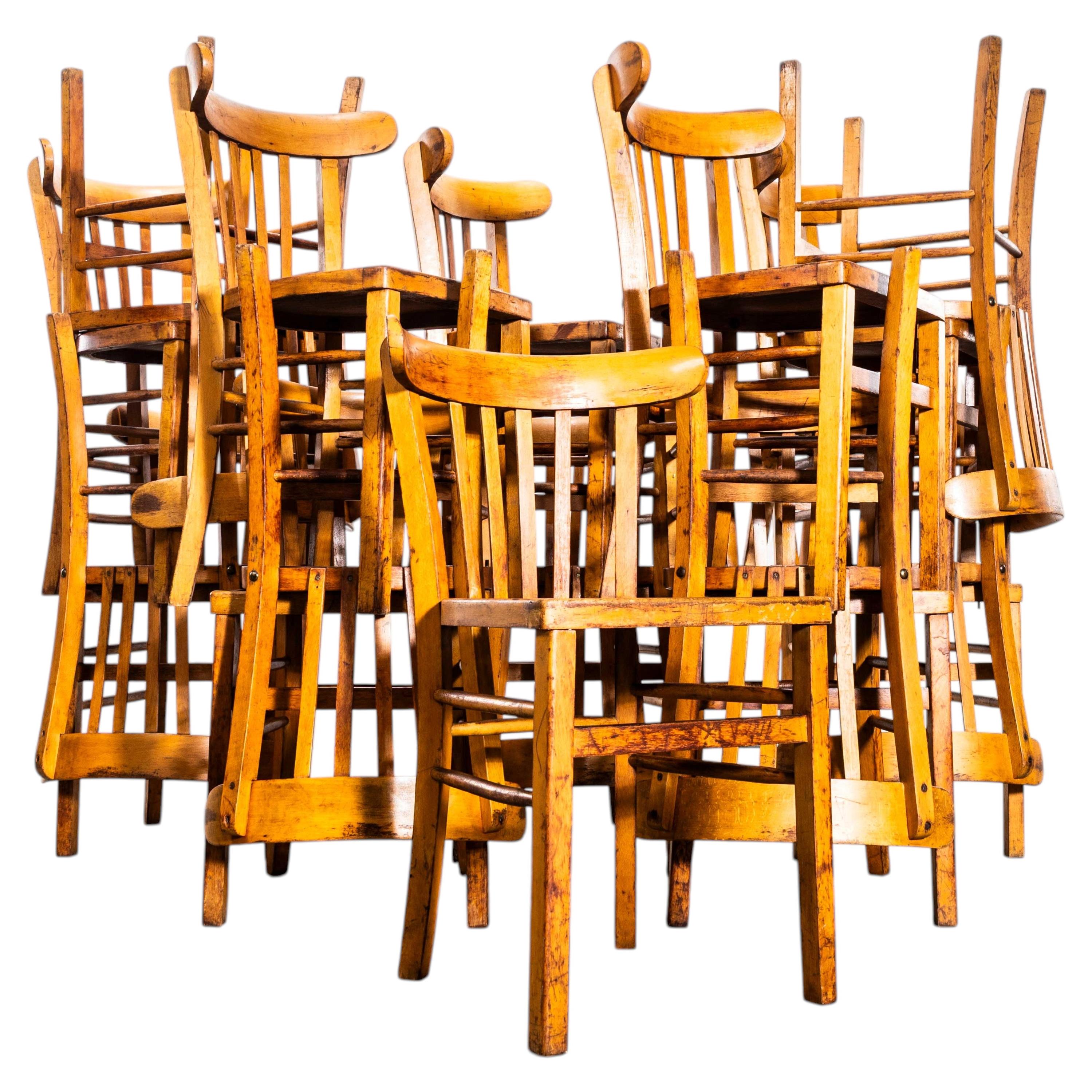 1950's Warm Blonde Luterma Farmhouse Dining Chairs For Sale